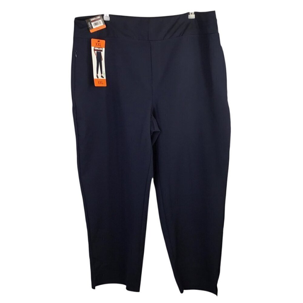 Kirkland Signature Ankle Pant NWT Navy Blue XXL Stretch Zip Pockets 7772060 - Picture 3 of 7